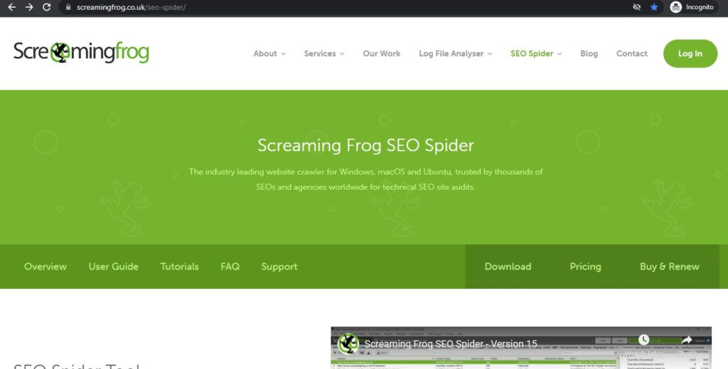 Screaming Frog SEO Spider